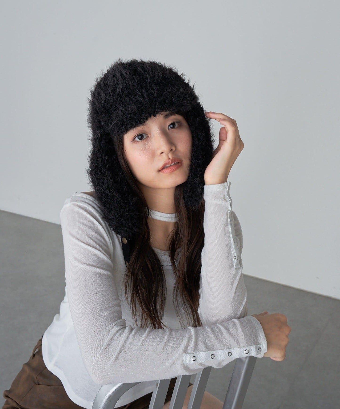 飛行員風格毛絨帽