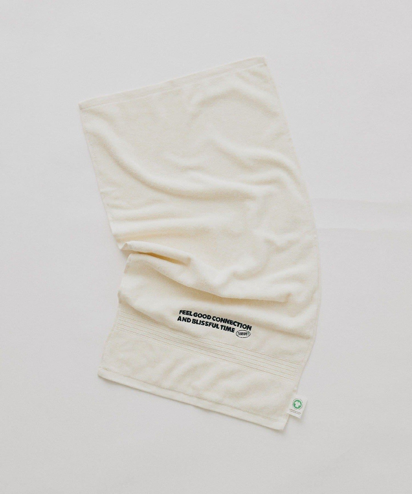 有機棉標誌刺繡面巾