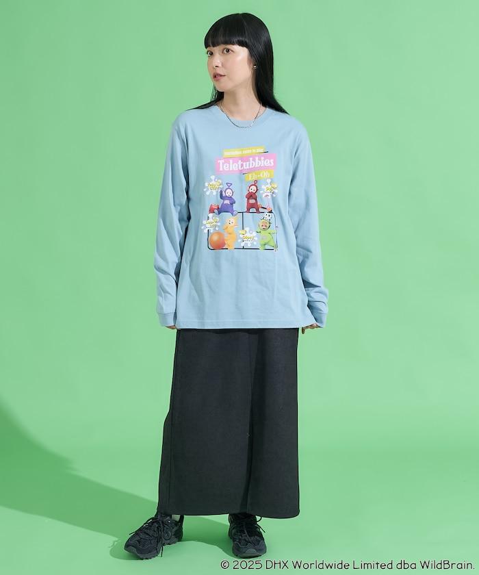 天線寶寶復古前印花長袖T恤