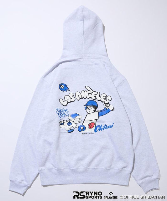 SKATER JOHN × RYNO SPORTS × MLB球員 大谷翔平擊球印花連帽衛衣