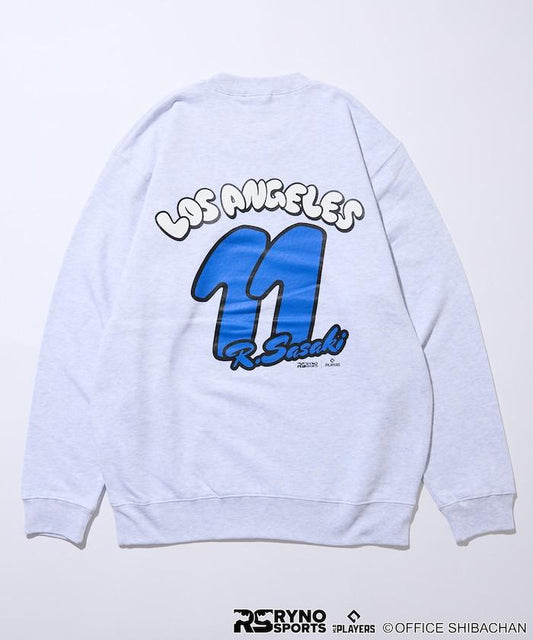 SKATER JOHN × RYNO SPORTS × MLB PLAYERS 佐佐木 11 背面印花衛衣