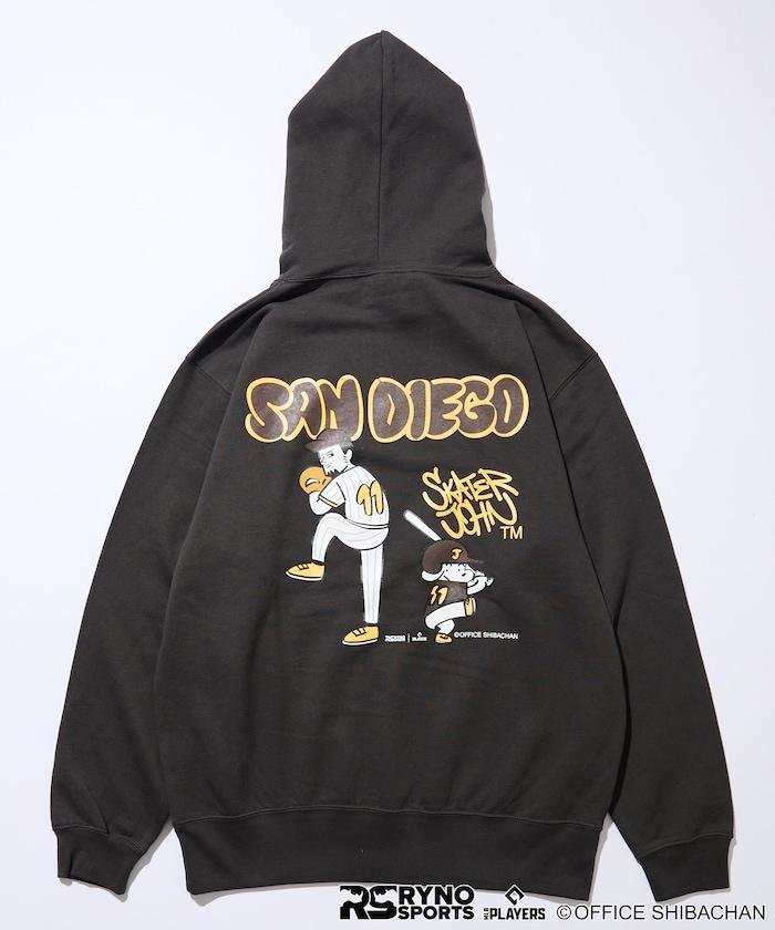 SKATER JOHN × RYNO SPORTS × MLB PLAYERS 達比修有投球印花連帽衛衣