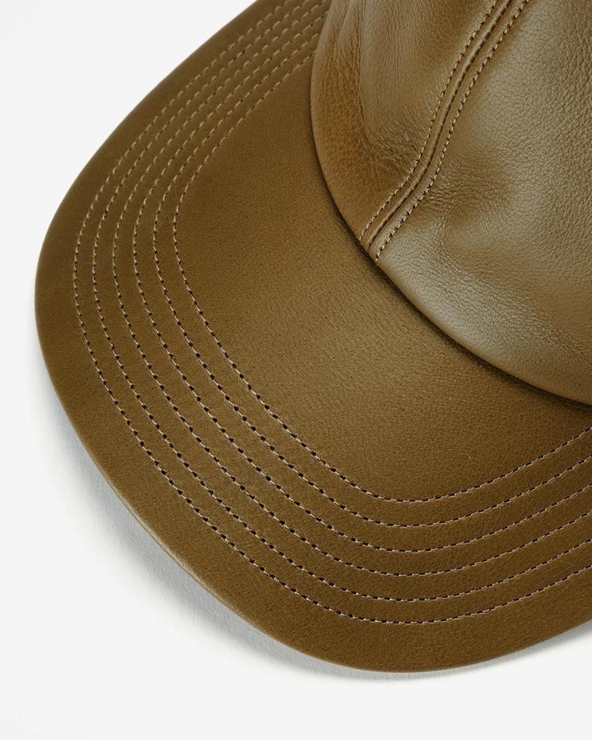 x KARL DONOGHUE LAMBSKIN 6PANEL CAP(No.EXKD252901)D.BROWN (EXKD252901)