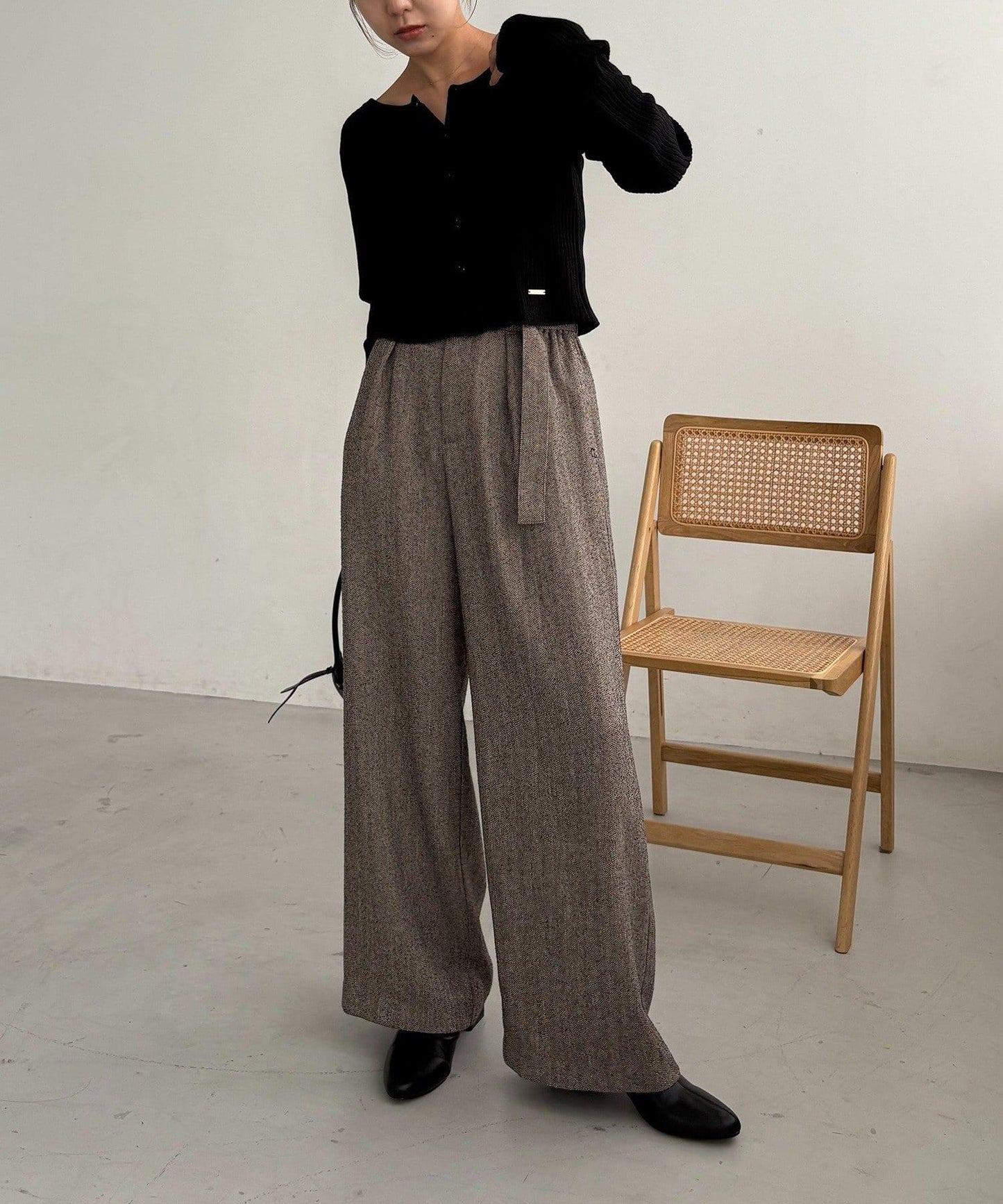 【CAPRICIEUX LE'MAGE】腰帶套裝斑點休閒褲