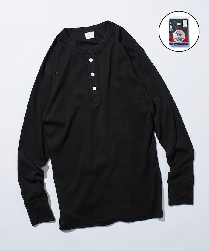 羅紋亨利領長袖套裝T恤