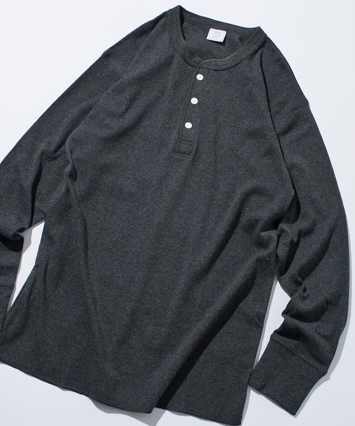 羅紋亨利領長袖套裝T恤