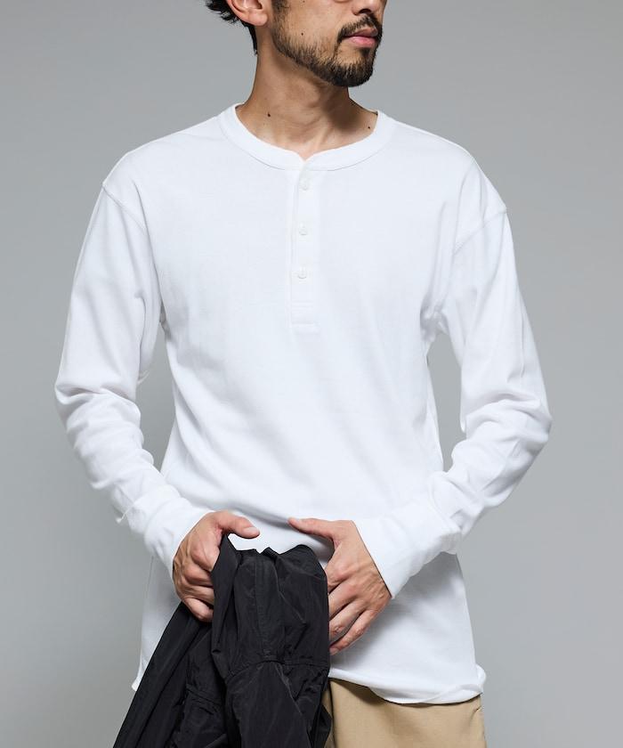 羅紋亨利領長袖套裝T恤