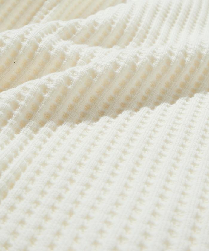 大格子紋圓領保暖內衣