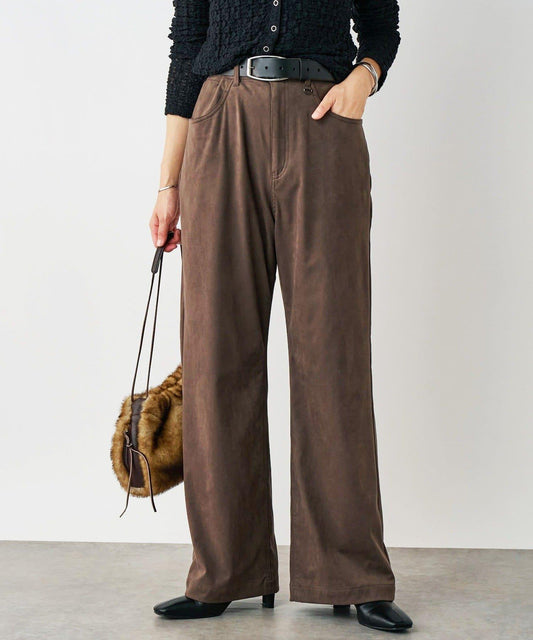 【RIVE DROITE】磨毛面料寬鬆長褲