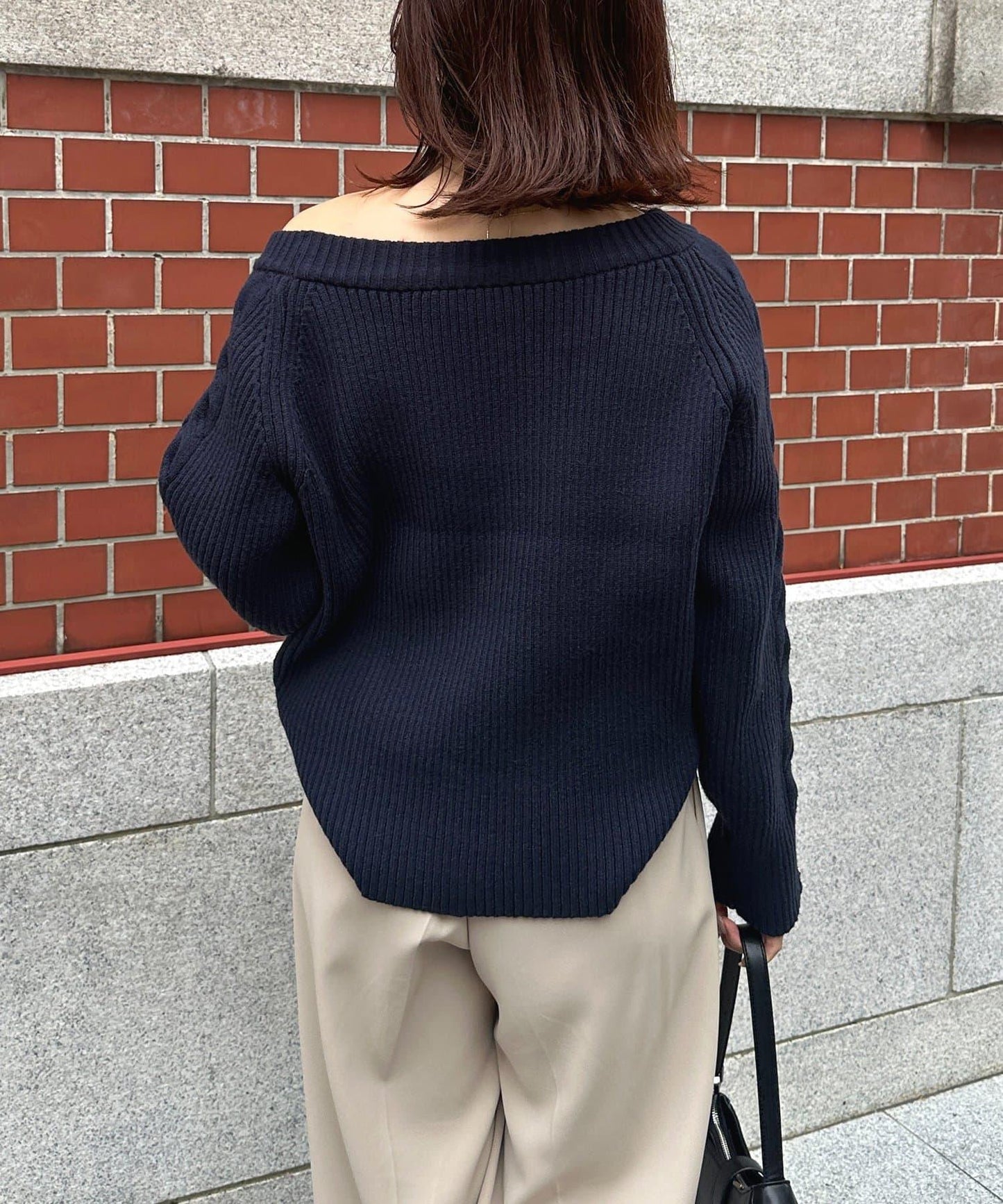 船領麻花針織衫
