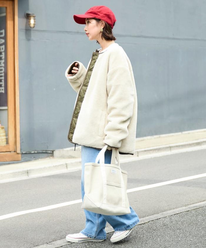 特別款可雙面穿羊羔絨拼接菱格無領羽絨服【限量】