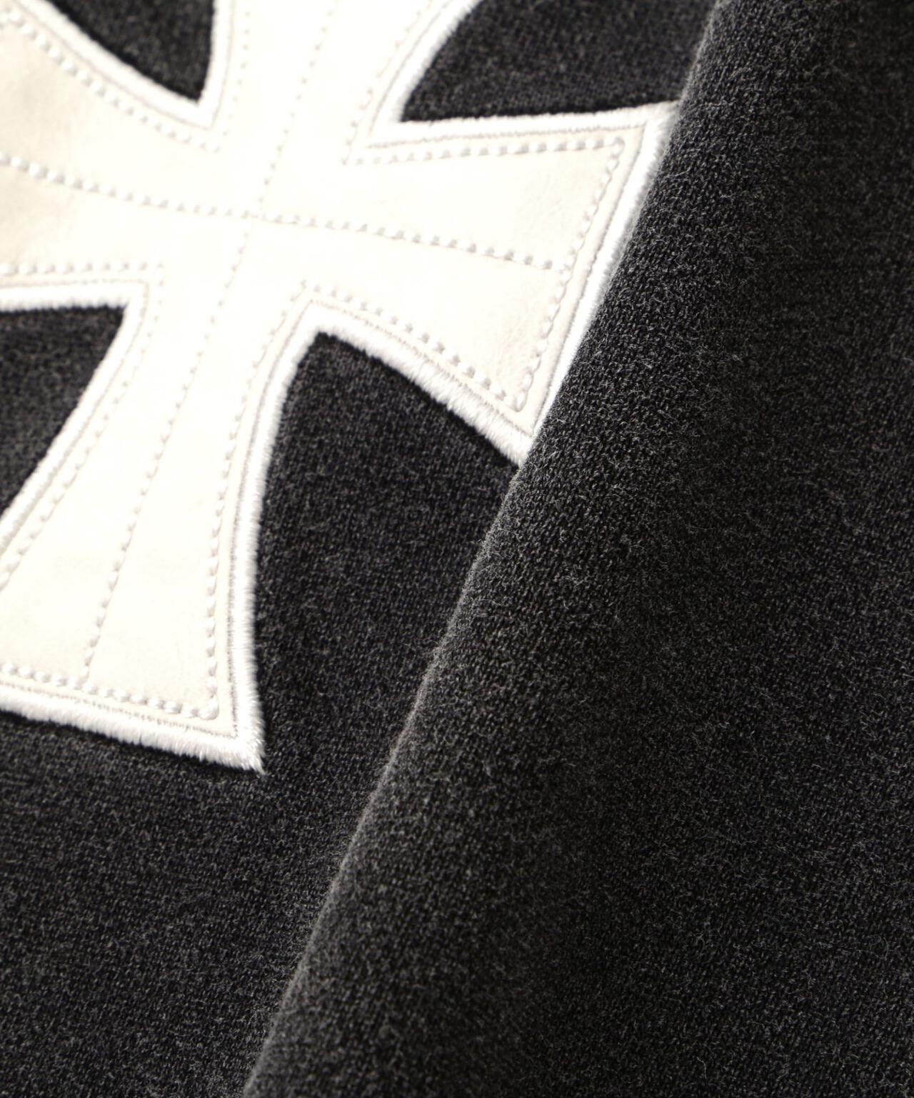 UNKNOWNLONDON/アンノウンロンドン/【LHP限定】皮革十字拉鍊連帽衛衣