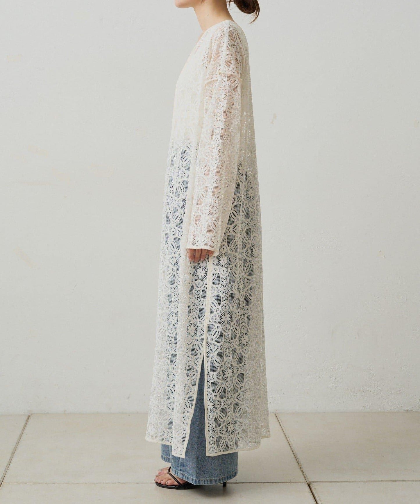 【PUAL CE CIN】雙面風格蕾絲連衣裙