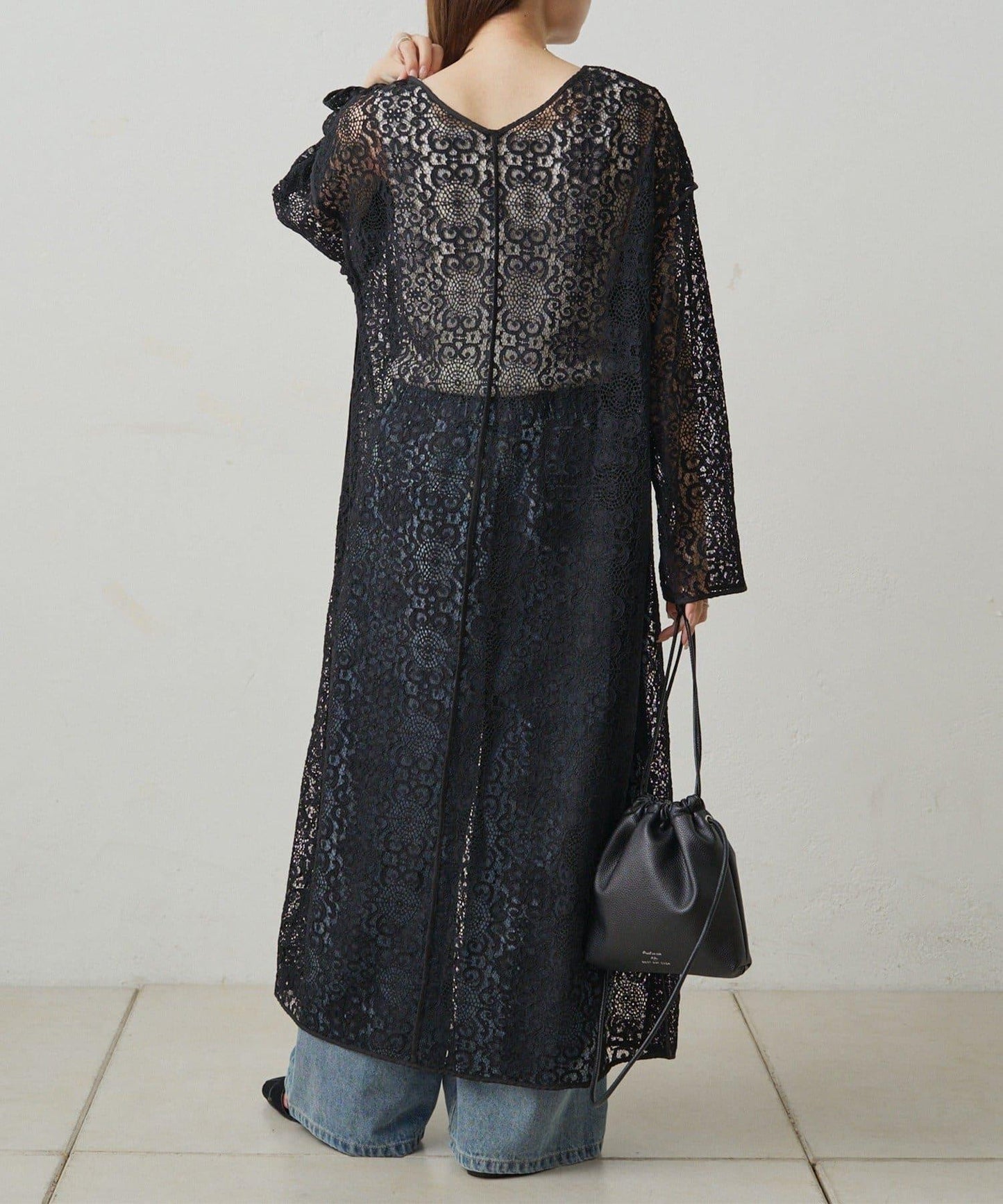 【PUAL CE CIN】雙面風格蕾絲連衣裙