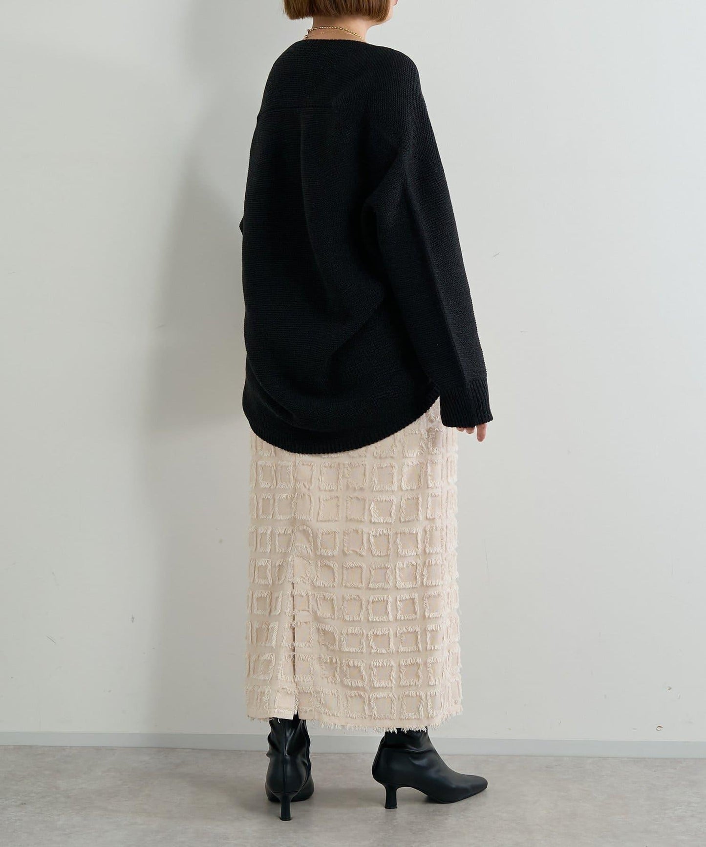 主打單品◎方格提花修身半身裙