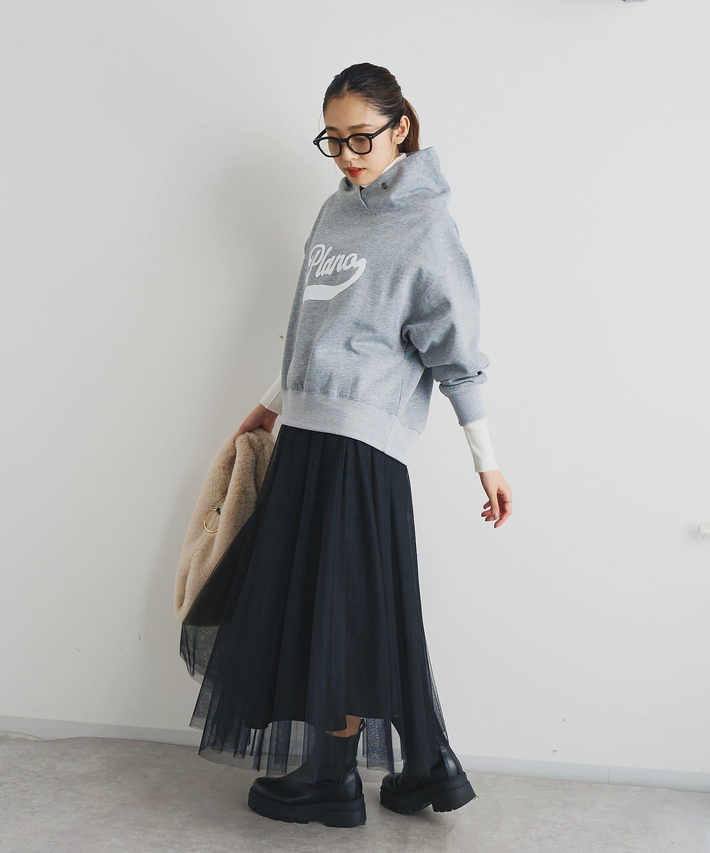 日常百搭羅紋高領衫