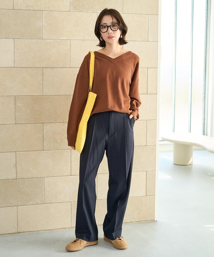 褶皺直筒褲(西裝褲)