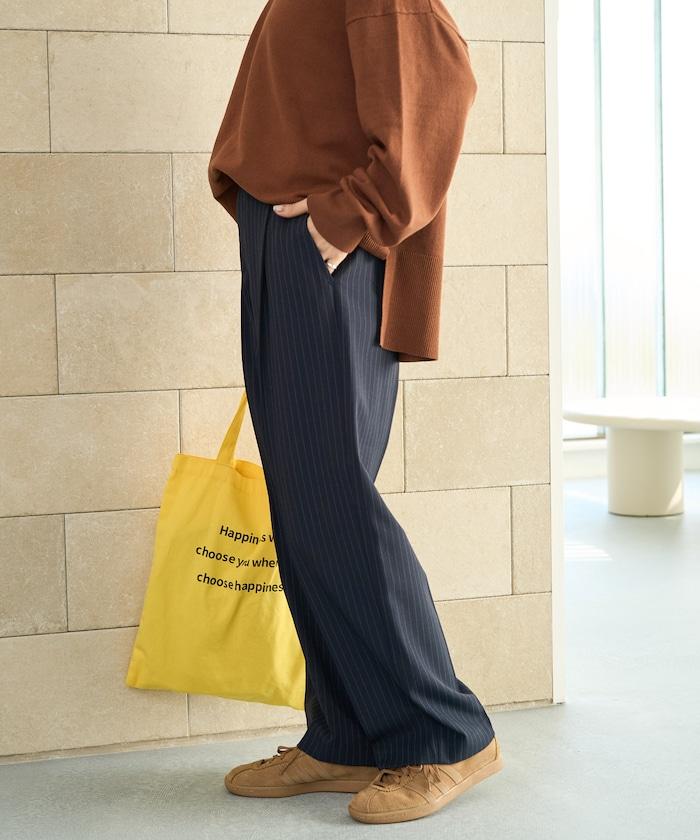 褶皺直筒褲(西裝褲)