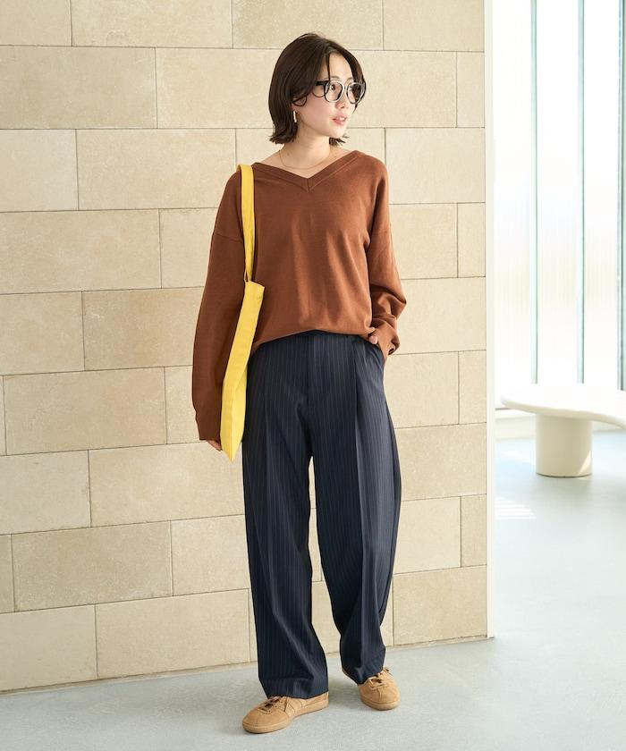 褶皺直筒褲(西裝褲)