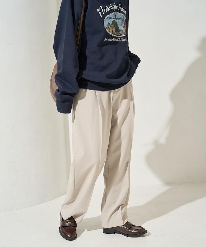 褶皺直筒褲(西裝褲)