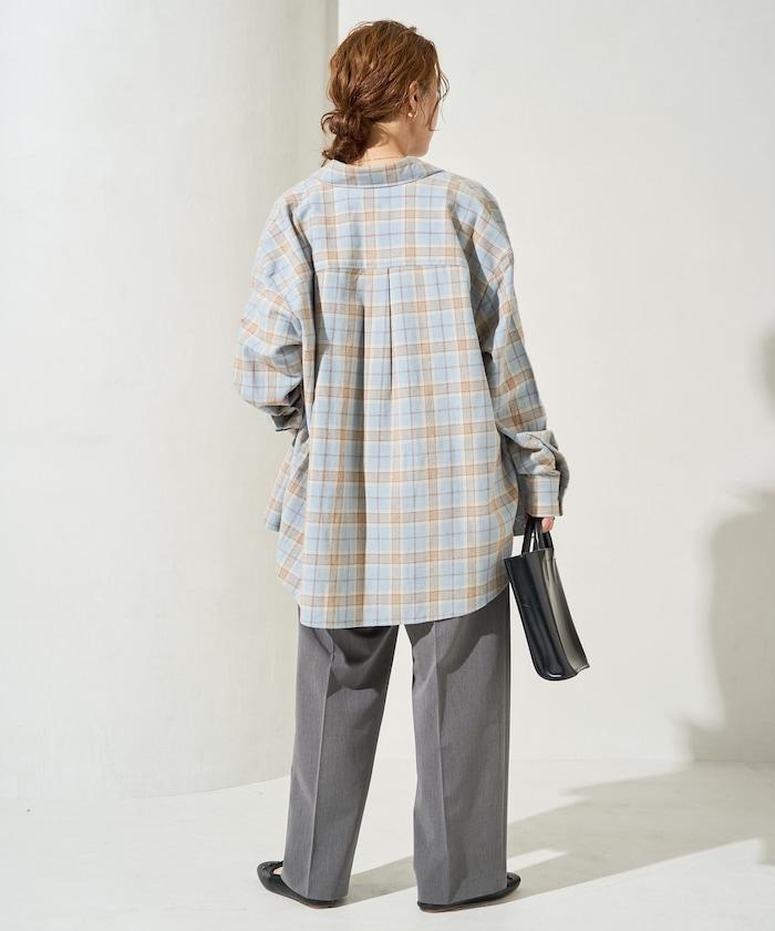 褶皺直筒褲(西裝褲)