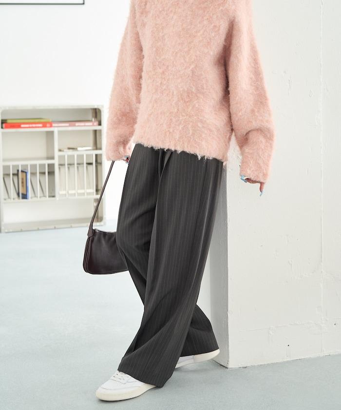 褶皺直筒褲(西裝褲)