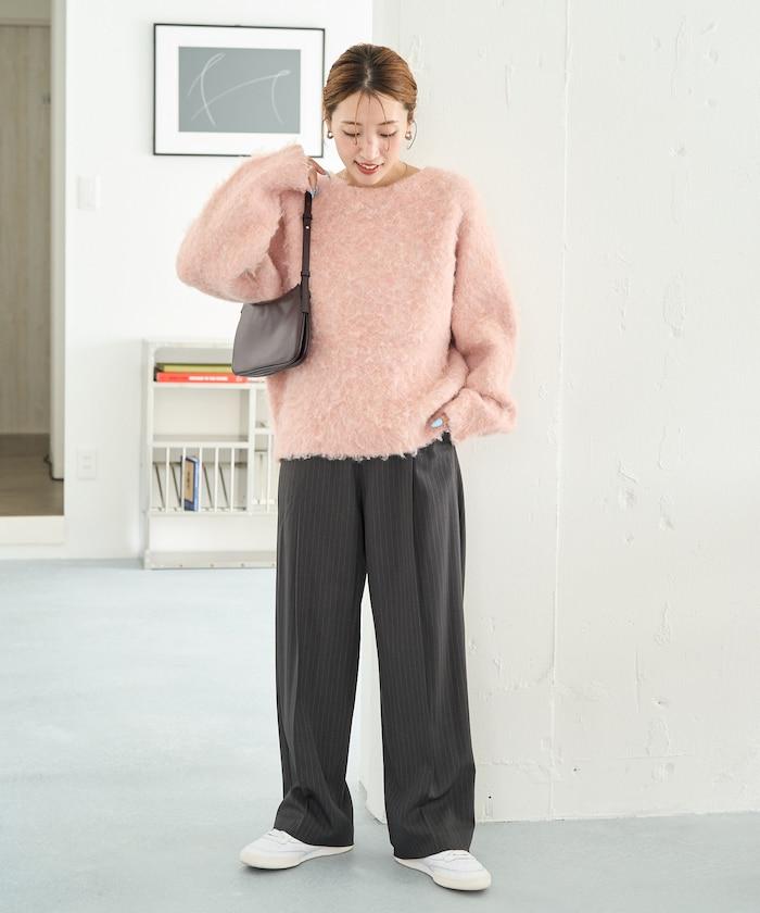 褶皺直筒褲(西裝褲)