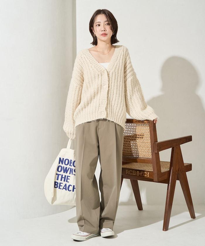 褶皺直筒褲(西裝褲)