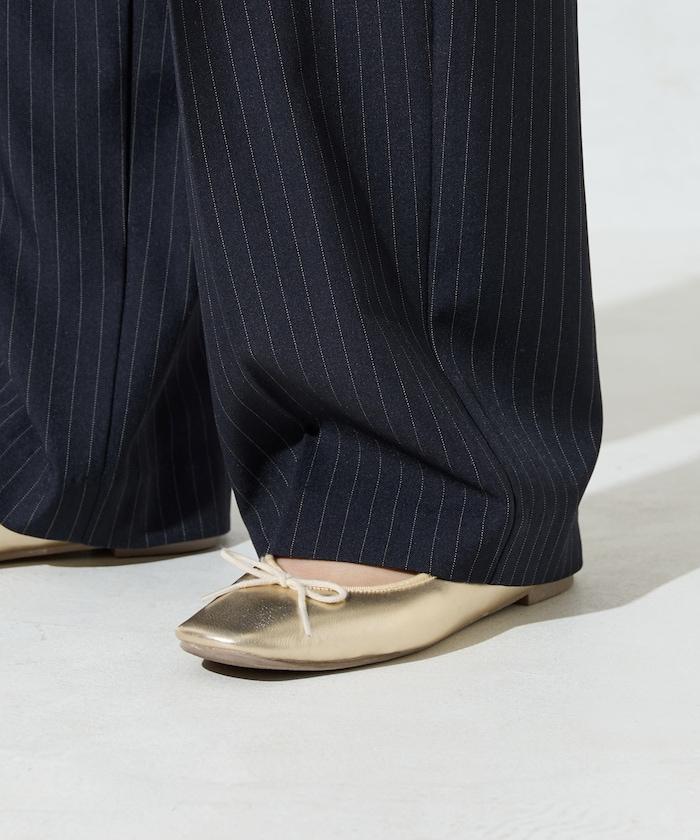 褶皺直筒褲(西裝褲)