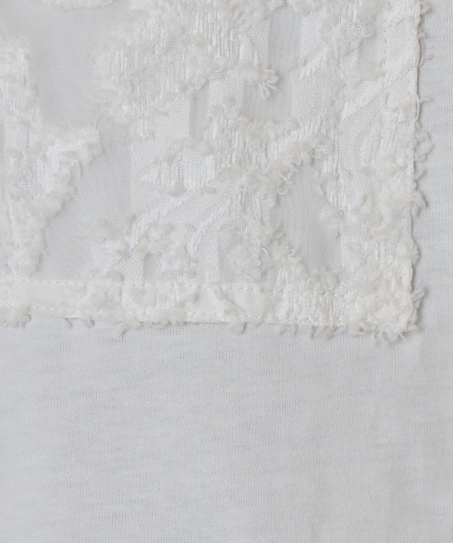 剪裁提花長袖T恤