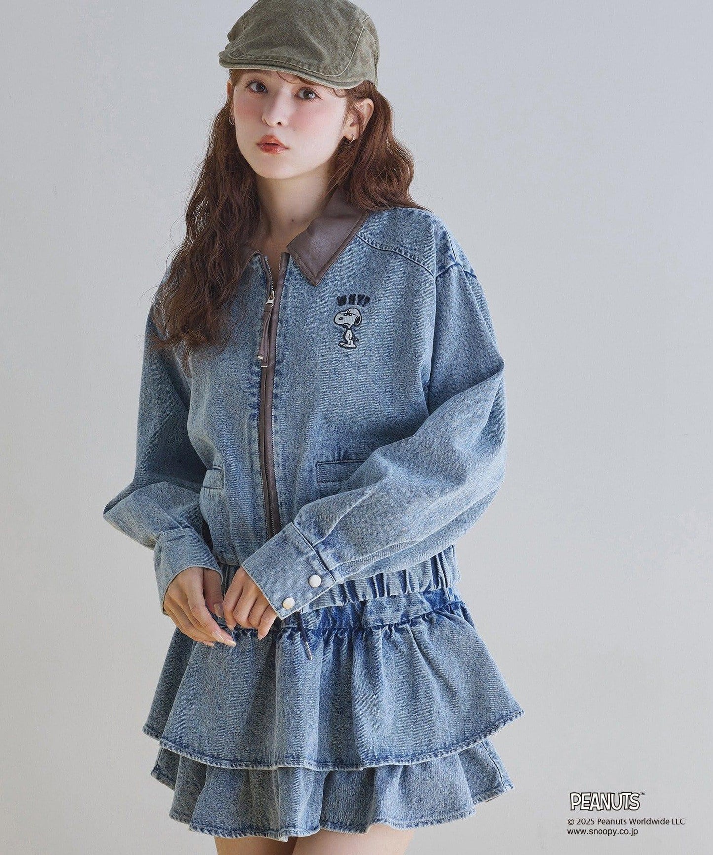 【《PEANUTS》聯名】史努比刺繡棒球夾克