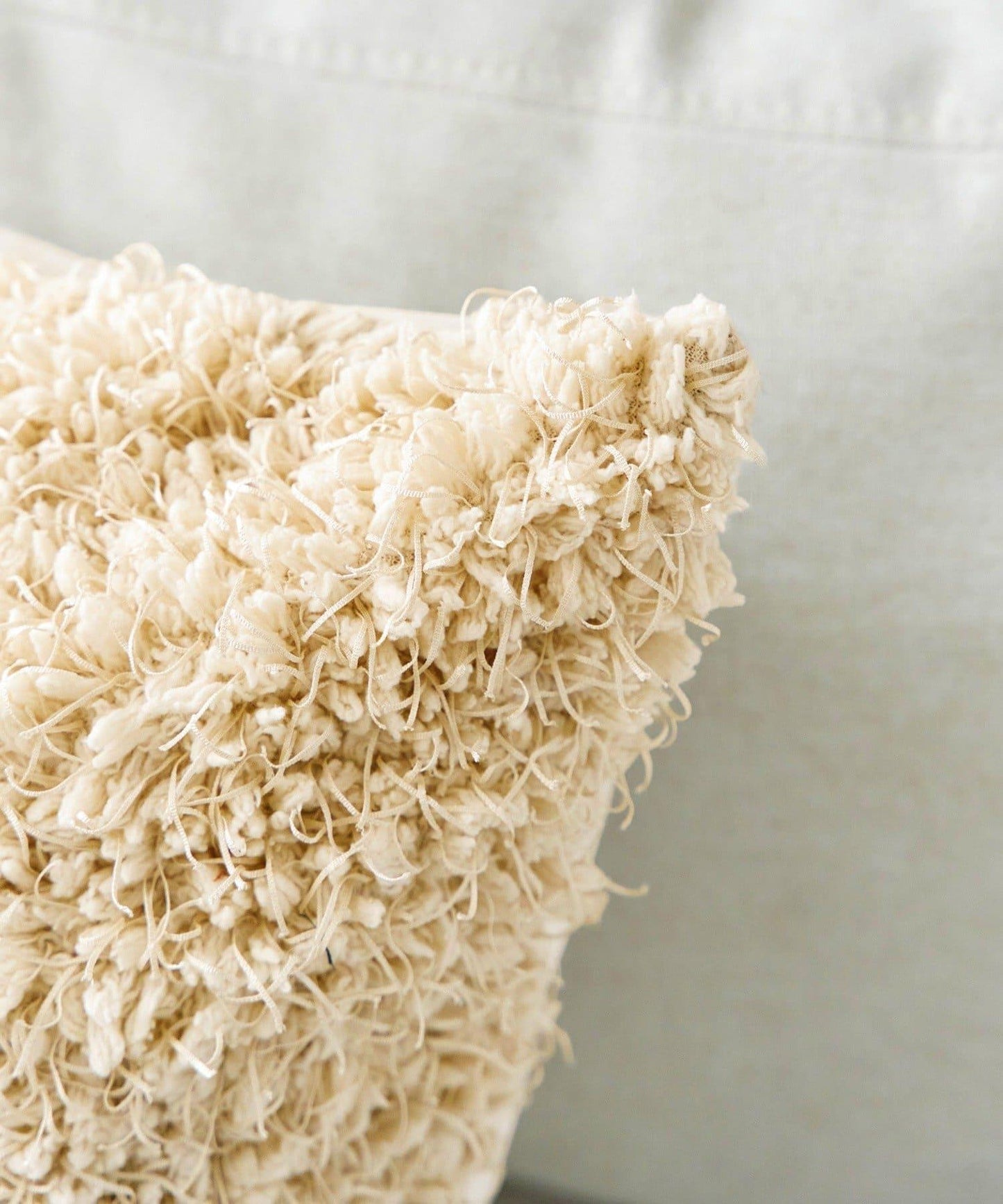 ミックスボアクッションカバー:45×45cm/チェックとモコモコ