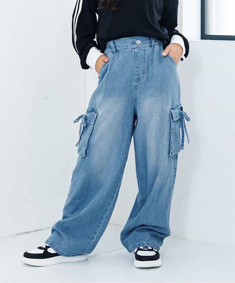蝴蝶結工裝褲