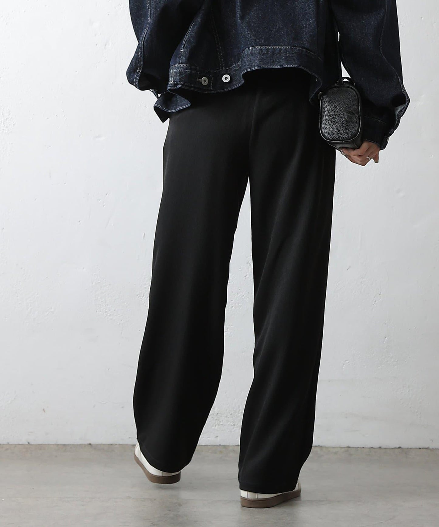 羊毛感休閒寬腿褲