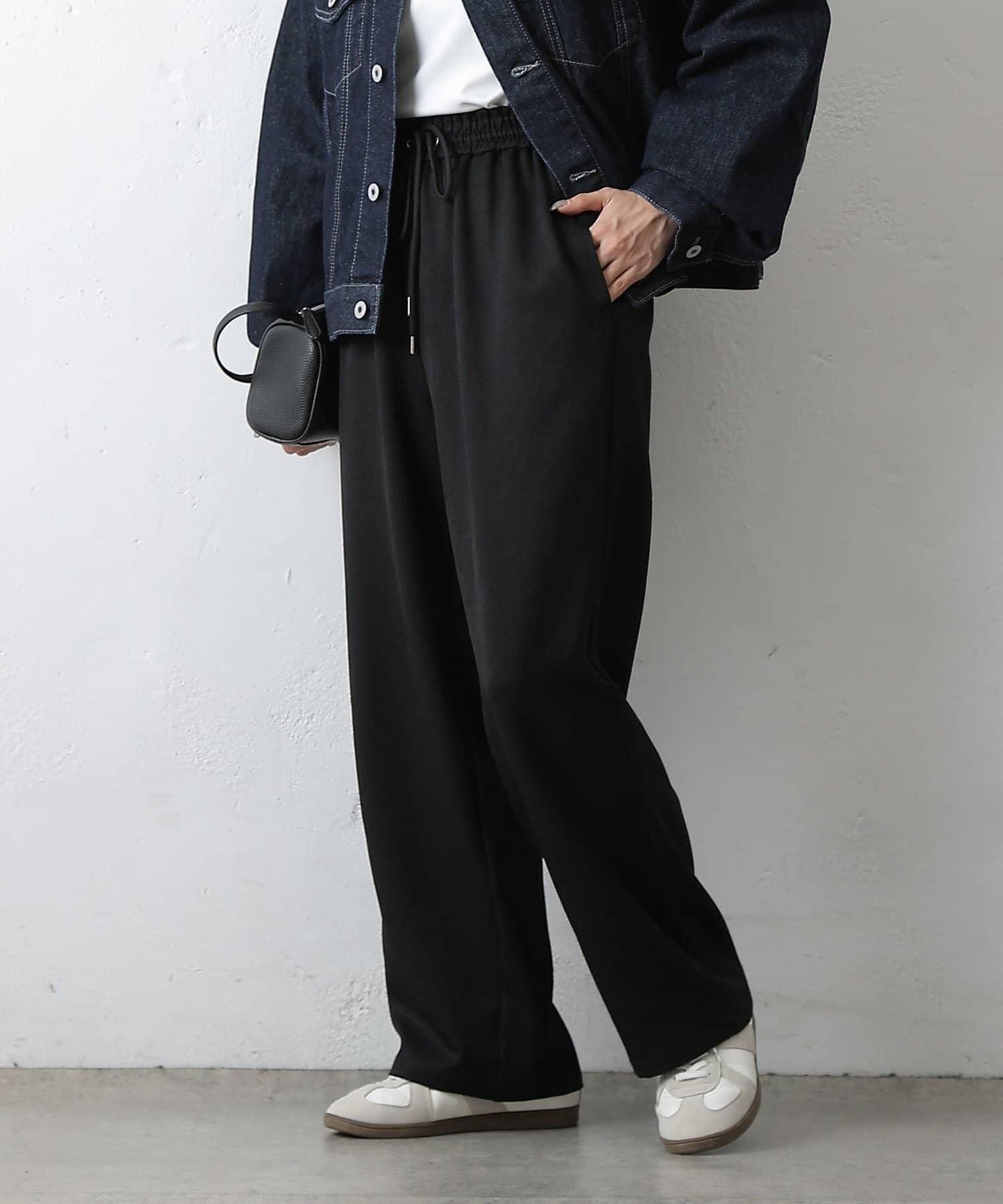 羊毛感休閒寬腿褲