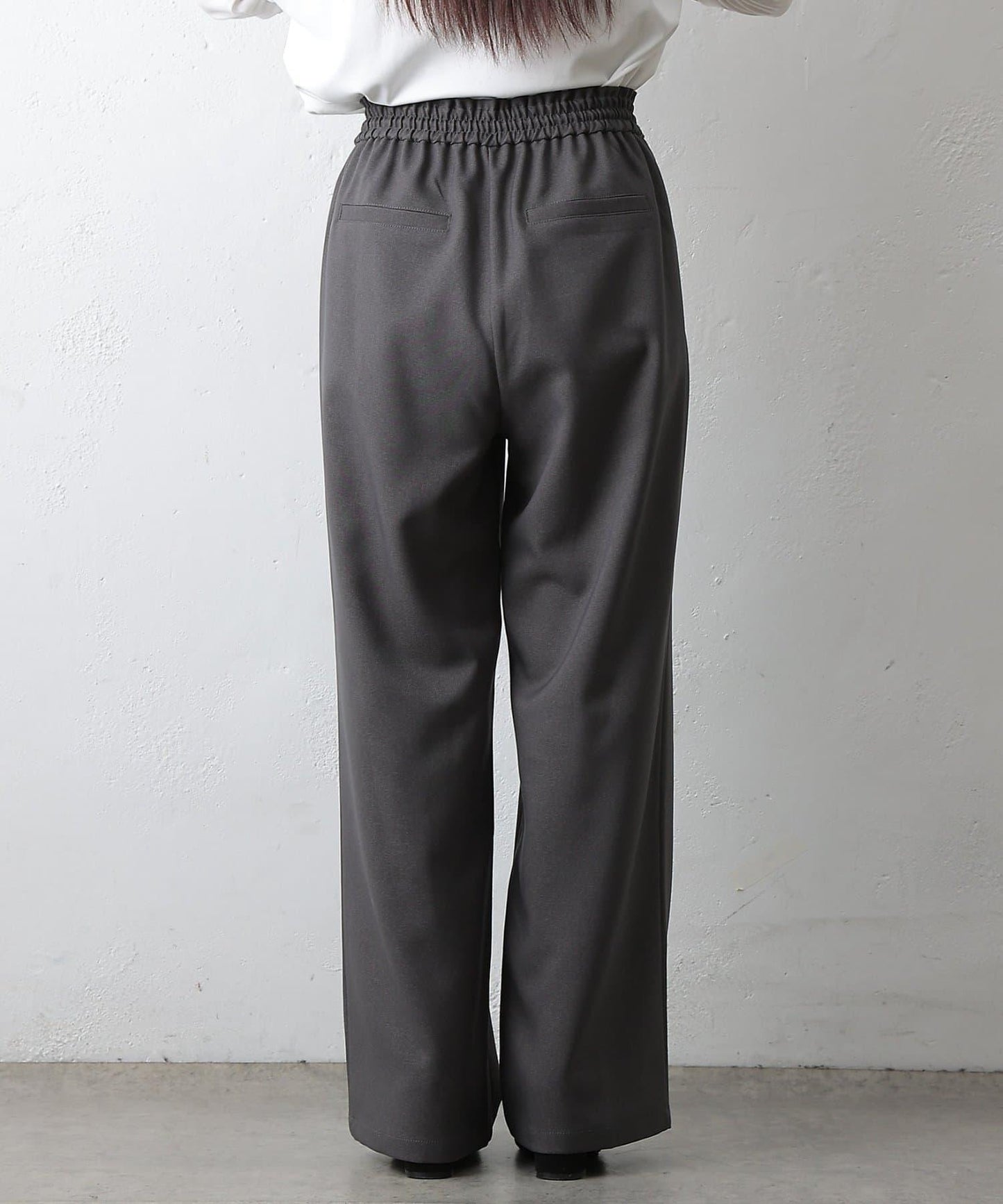 羊毛感休閒寬腿褲