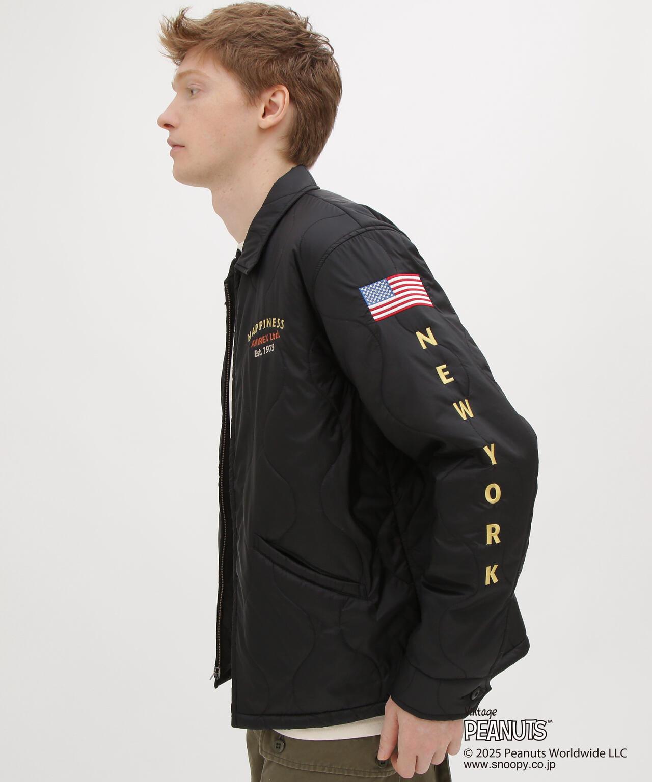 《AVIREX × 《PEANUTS》絎縫夾克 “FLYING ACE”
