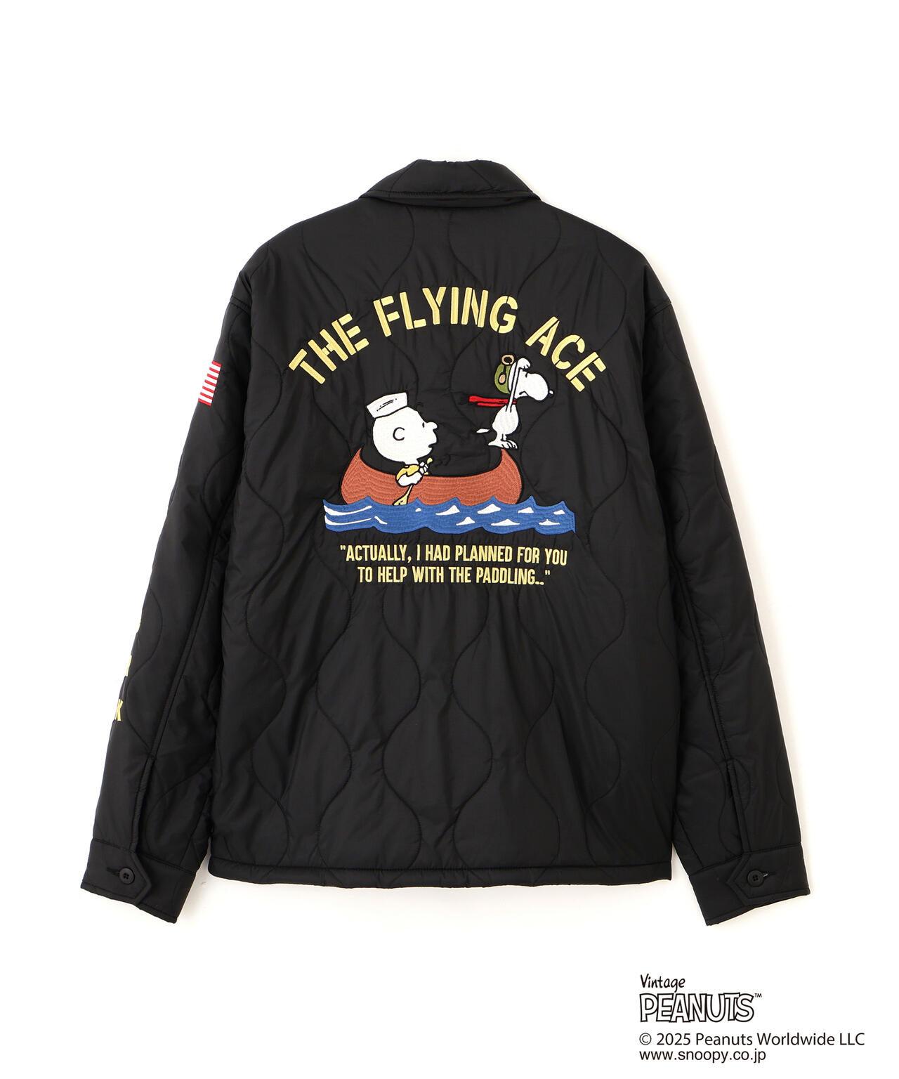 《AVIREX × 《PEANUTS》絎縫夾克 “FLYING ACE”