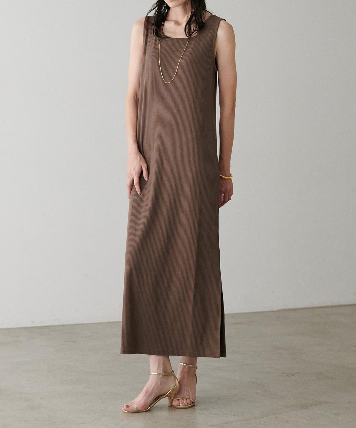 【LARUTA】前後兩穿寬鬆開叉連衣裙