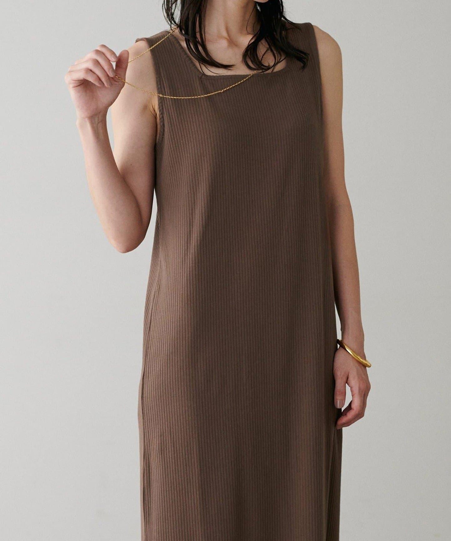 【LARUTA】前後兩穿寬鬆開叉連衣裙