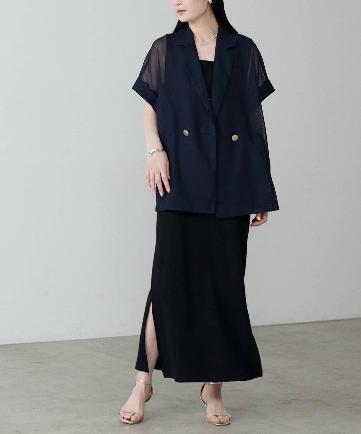 【LARUTA】前後兩穿寬鬆開叉連衣裙