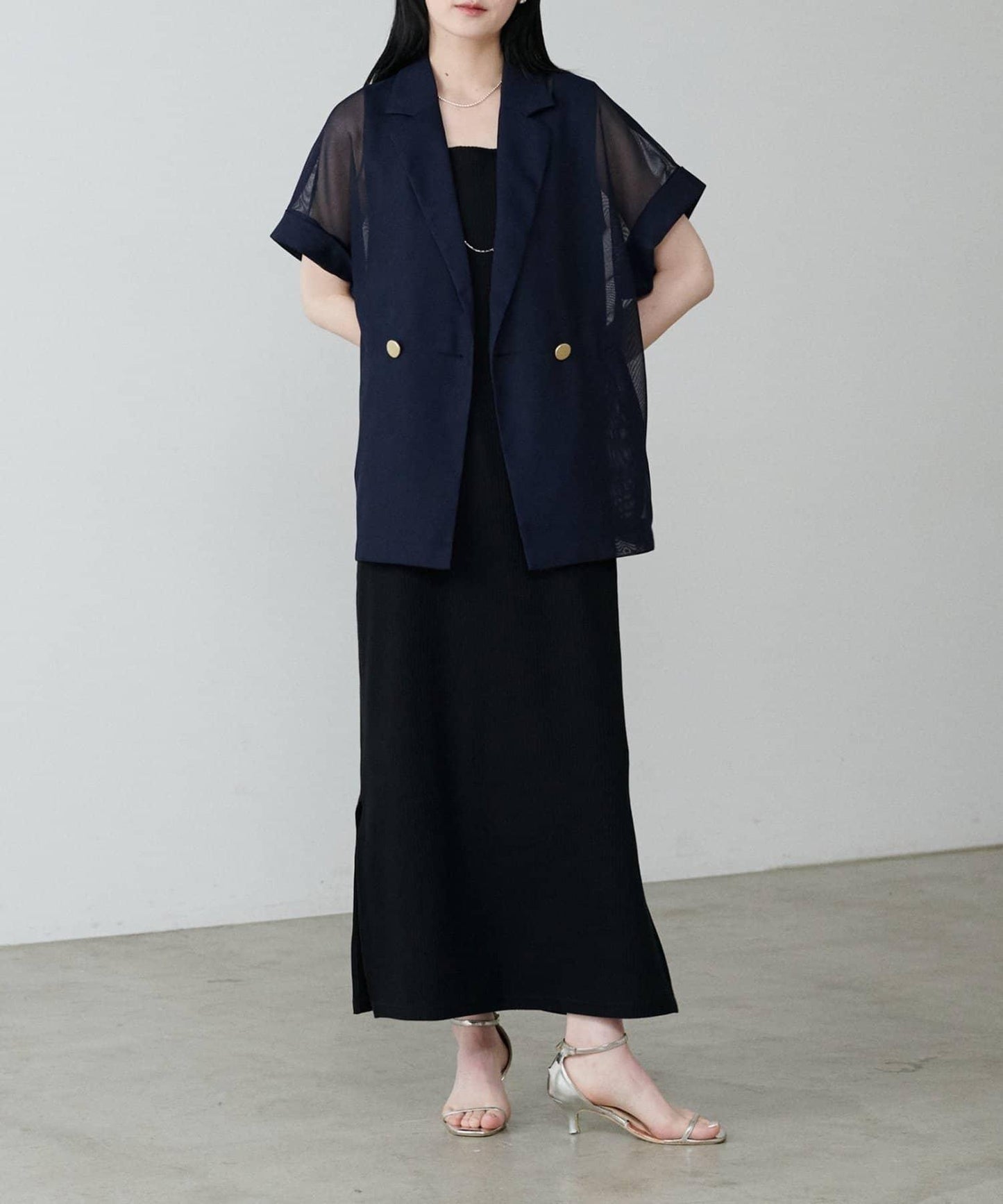 【LARUTA】前後兩穿寬鬆開叉連衣裙