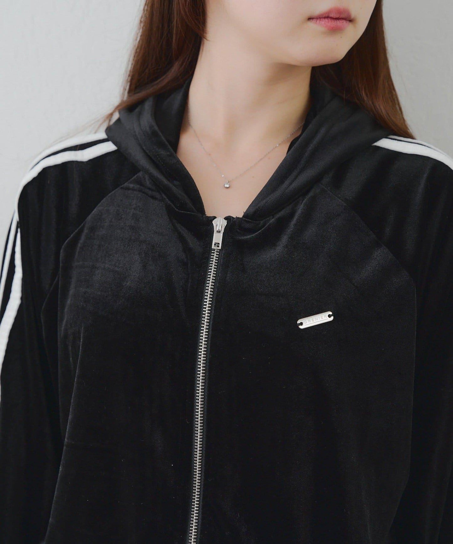 【RMAF】【套裝】袖部蝴蝶結天鵝絨連帽衛衣 & 百褶迷你裙