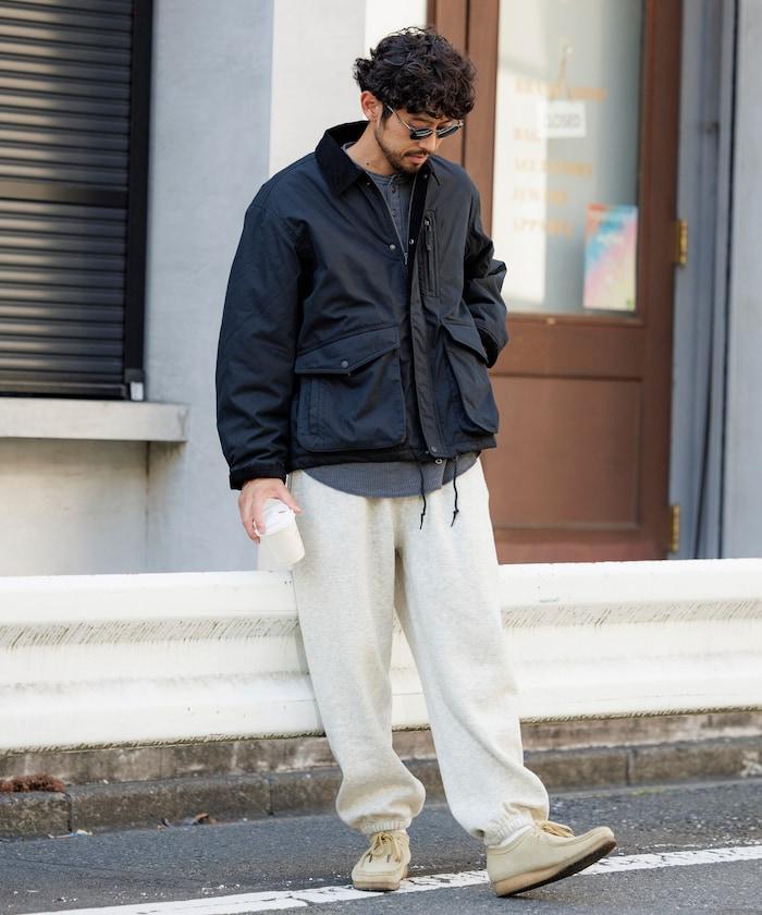 燈芯絨拼接棉尼龍夾克