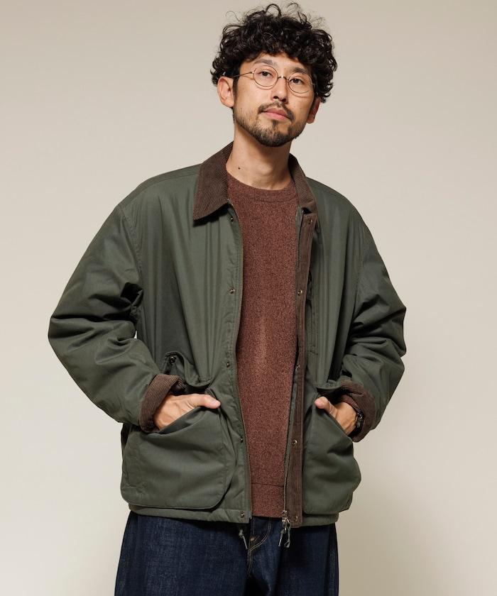 燈芯絨拼接棉尼龍夾克