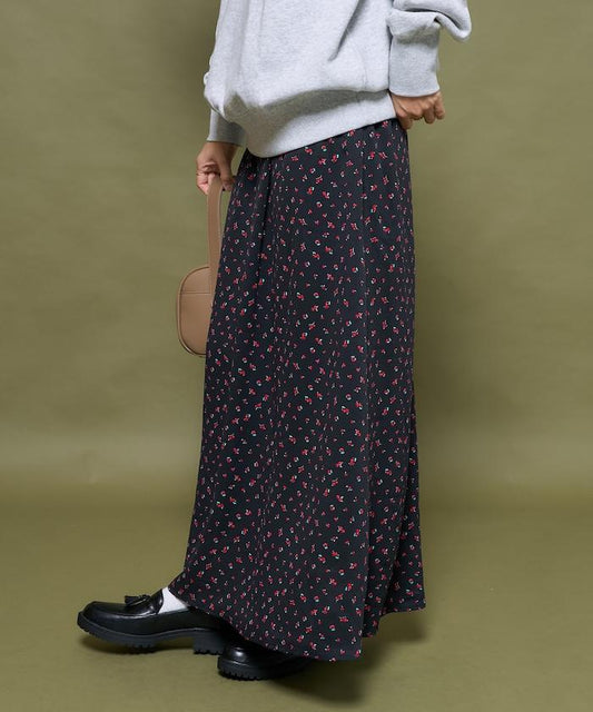 小花圖案半喇叭裙