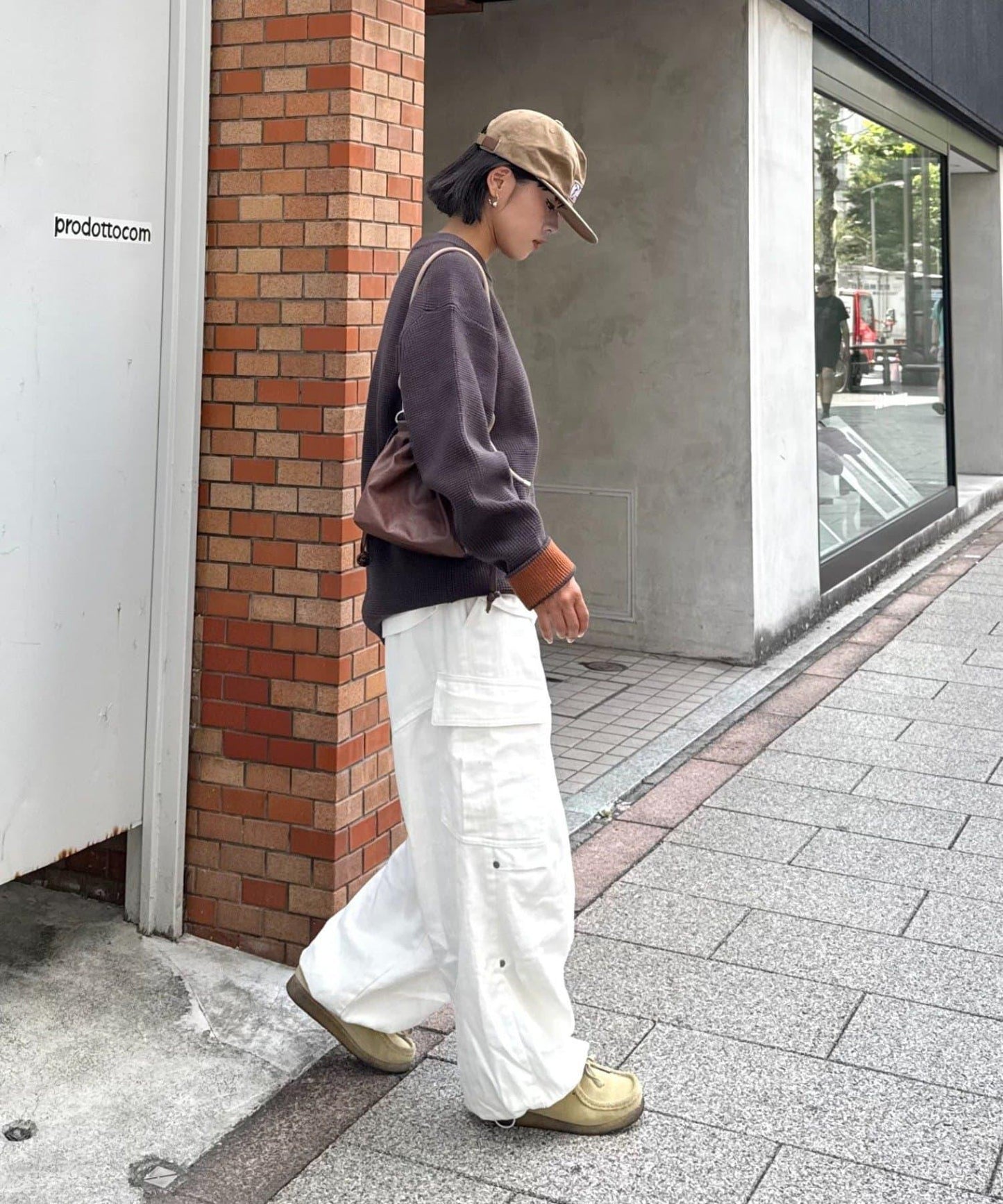 【不易變形・易於打理】修身運動風華夫格針織套頭衫