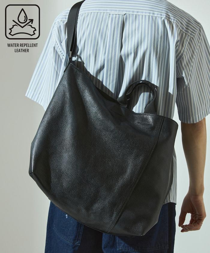 2WAY Leather Messenger Bag 牛皮 防潑水 郵差包