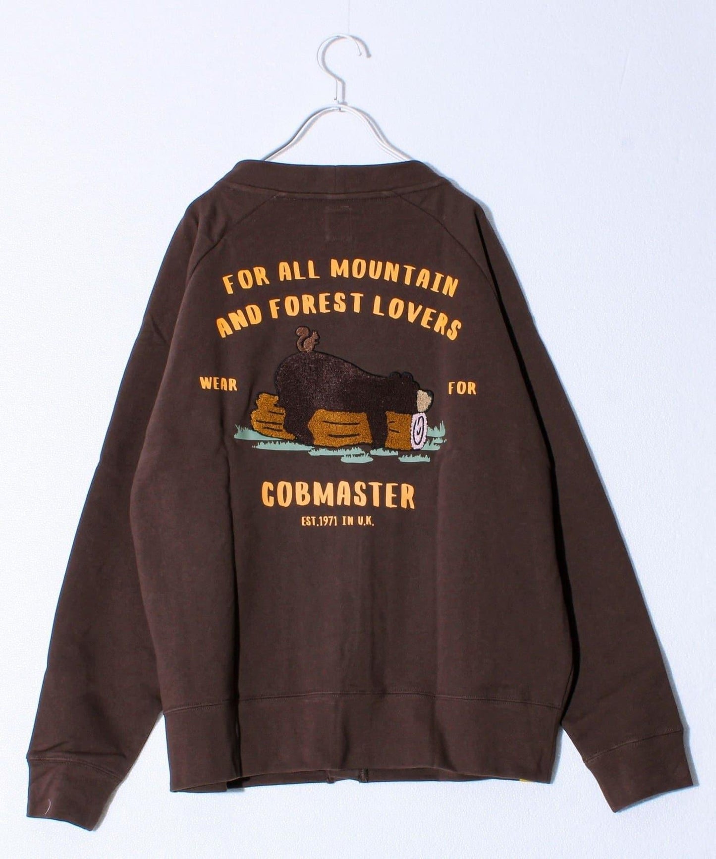 【COBMASTER/コブマスター】衛衣面料 刺繡×印花 開衫