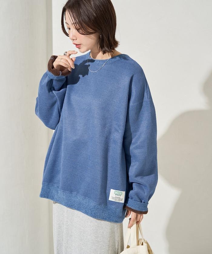 インレー 裡 シャギー ボンディング 配色 プルオーバー【限定展開】 翻譯結果: 夾層內裡絨毛拼接配色套頭衫【限量】